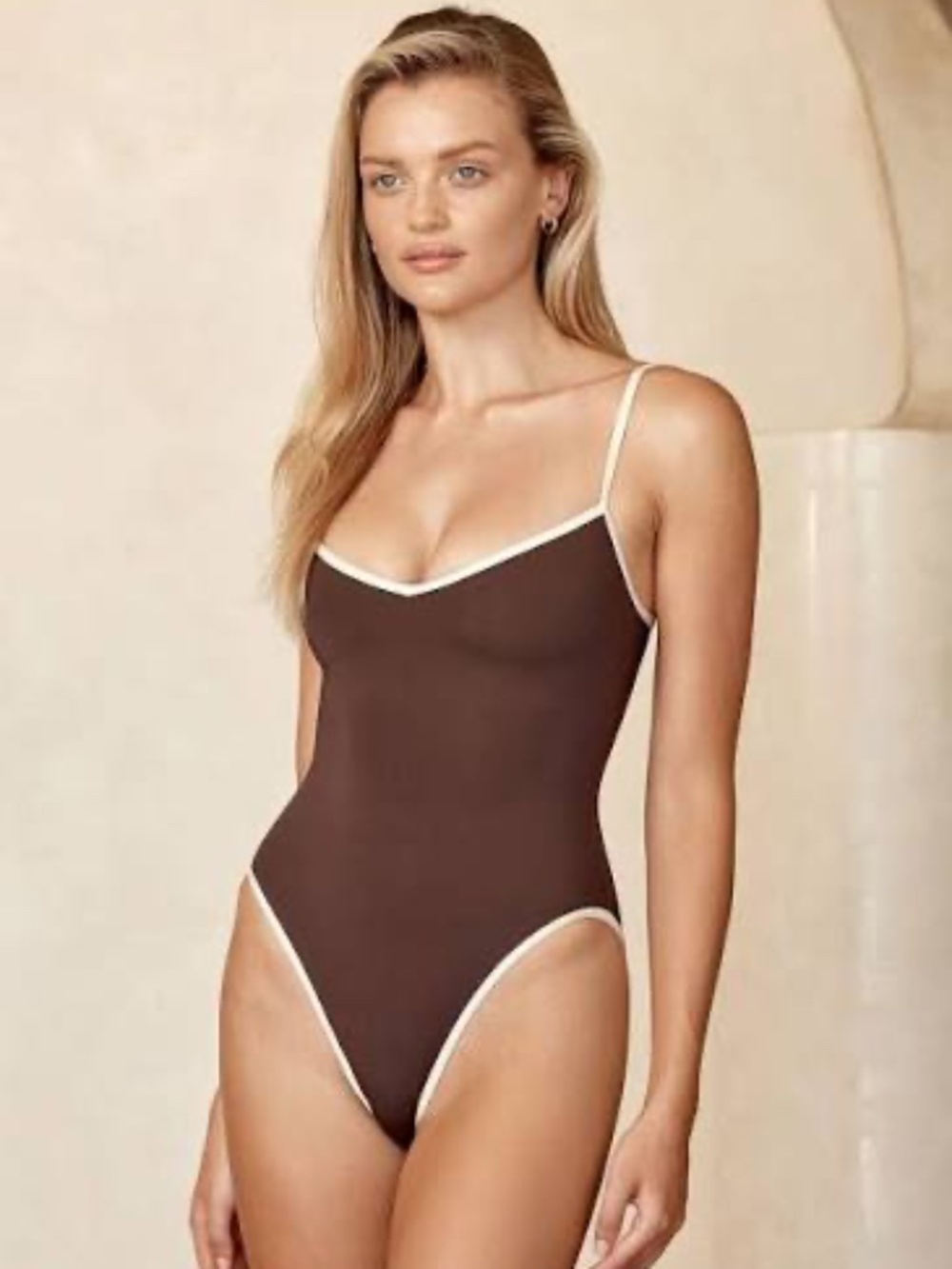 Monday Swimwear - Ravello One Piece - Espresso/Ivory